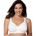 thumbnail image 1 of Playtex Womens 18 Hour Front Close Posture Bra, 44C, White, 1 of 3