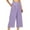Purple, variant on Htigea Clearance Womens Capri Yoga Pants Wide Leg Drawstring Lounge Pants Loose Comfy Workout Capris Sweatpants with Pockets Today Sales Watermelon Red S