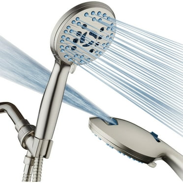 AquaCare Brushed Nickel 6-Setting Handheld Shower Head 1649