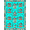 Turquoise Coral, Pattern 8, variant on ODIKA Fish Fishing Vintage Lure Trout Tackle Border Bathroom Doormat for Playroom, Bedroom, Reading Nook, Pet Friendly & Kids Safe Play