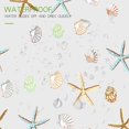 thumbnail image 4 of Shower Curtain 180x180cm, Waterproof and Mildew Proof PEVA Shower Curtain, with 12 Curtain Rings, Starfish Pattern, 4 of 5