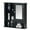 Black, variant on Basicwise QI004020.GY 23 x 22 x 6 in. Mirror Wall Mounted Cabinet for the Bathroom & Vanity with Adjustable Shelves&#44; Gray