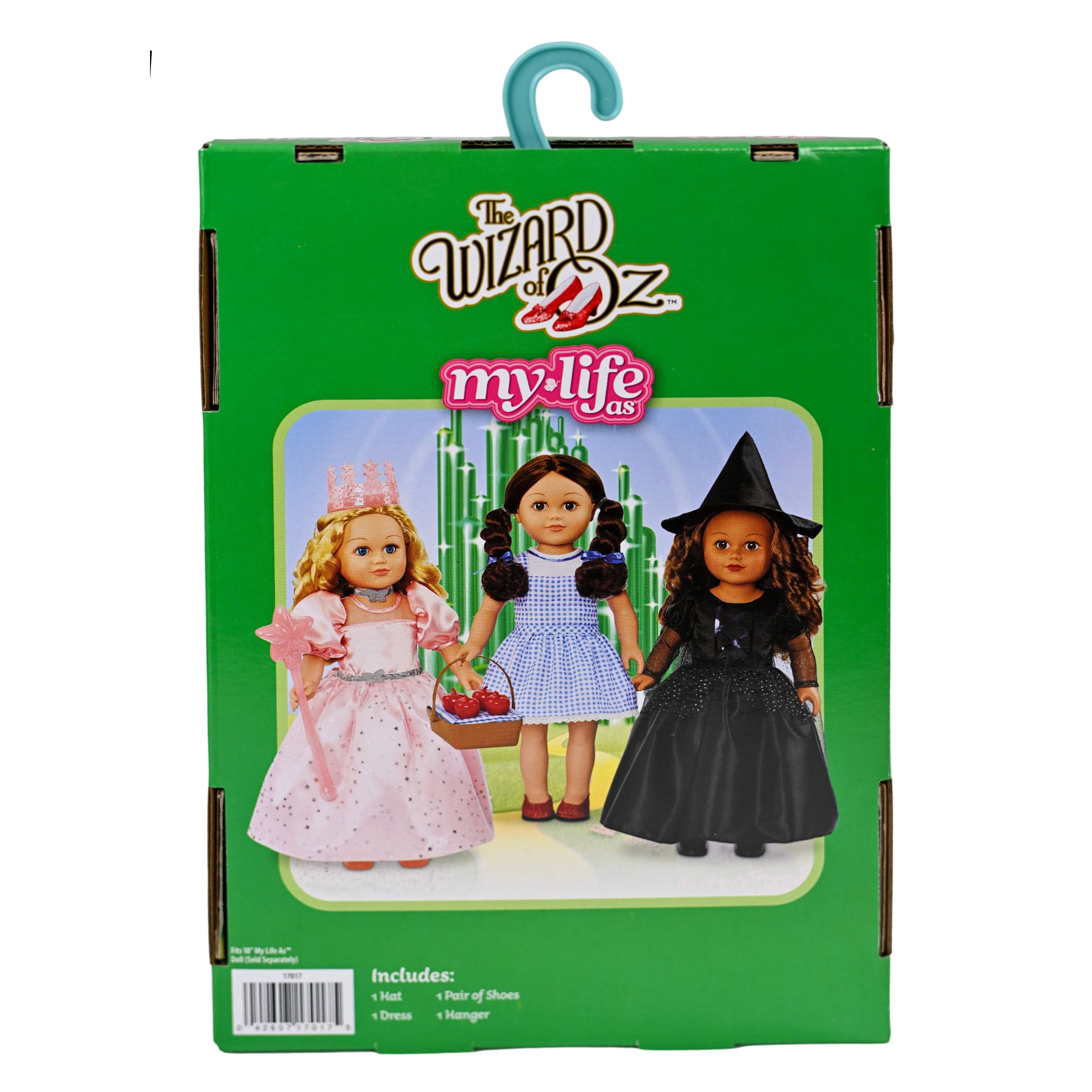 My Life As Wizard of Oz Wicked Witch Fashion Set for 18-inch Doll, 4 Pieces Included, Black Color