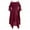 Wine, variant on Viikei Short Sleeve Dress for Women Dress Tops Womens Tops Dressy Casual Women's Fashion Dark In Love Ruffle Sleeves Off Shoulder Gothic Midi Dress