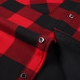 thumbnail image 5 of TANSILING Men's Hooded Flannel Shirt Jacket Fleece Lined Plaid Warm Casual Coat, 5 of 6