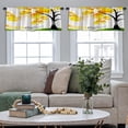 thumbnail image 4 of LALILO Kitchen Curtain Valance Autumn Autumn Colorful Banner Rod Pocket Window Curtain 52"x 18" Set of 2, 4 of 5