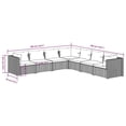 thumbnail image 3 of vidaXL 7 Piece Garden Lounge Set with Cushions Poly Rattan Black, 3 of 4