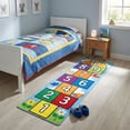 thumbnail image 3 of 4x6 Hopscotch Game Mat Cartoon-themed fun map design Soft plush, machine washable Non-slip, stain-resistant vintage-style rug Perfect for boys' and girls' bedrooms or playrooms, 3 of 7