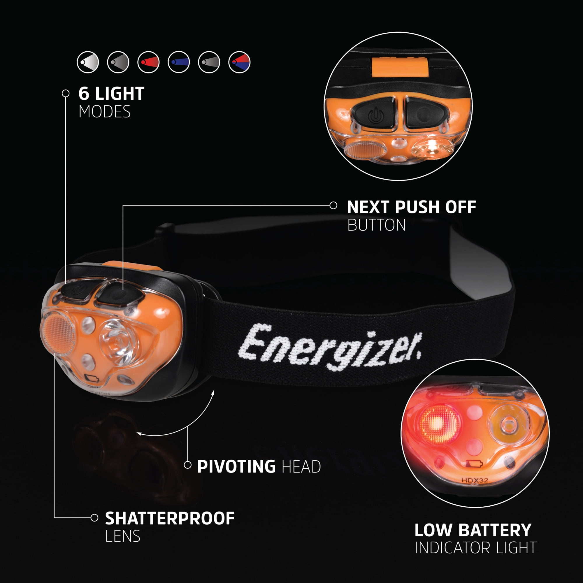 Energizer Trailfinder LED Headlamp, 250 Lumens of LED Light