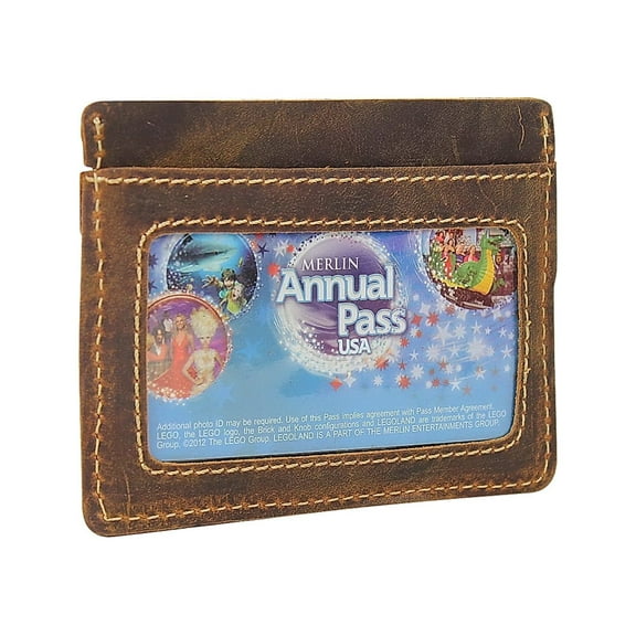 Vagarant Traveler Full Grain Leather Simple Card ID Compact Holder B191VB