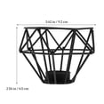 thumbnail image 2 of 2Pcs Exquisite Metal Lampshade Black Diamond Shape for Ceiling Lamp 11.8X11.8X2.6in, 2 of 8
