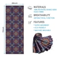 thumbnail image 2 of Purple Circular Floral Pattern Hot Yoga Mat Towel Non Slip for Hot Yoga - Quick-Drying Yoga Mat Cover with 4 Corner Pockets with Travel Bag - Hot Yoga Towel Non Slip 74"x26", 2 of 6