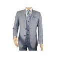 thumbnail image 4 of Men Suit BERLUSCONI Turkey 100% Italian Wool Super 180's 3pc Vested #Ber7 Sky, 4 of 7
