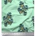 thumbnail image 1 of Soimoi Poly Georgette Fabric Leaves & Floral Block Decor Fabric Printed Yard 42 Inch Wide, 1 of 3