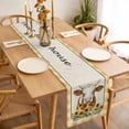 thumbnail image 3 of Table Runner 108 Inches Long for Kitchen Dining, Yak Sunflowers Dresser Scarf Farmhouse, Dining Table Decorations for Wedding/Parties, Yellow Floral Checkered Elegant Pastoral Rustic 13 x 108 In, 3 of 8