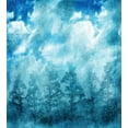thumbnail image 3 of Ambesonne Blue Duvet Cover Sets, Grunge Sky Foggy Night, 2-Queen, Blue Teal, 3 of 7