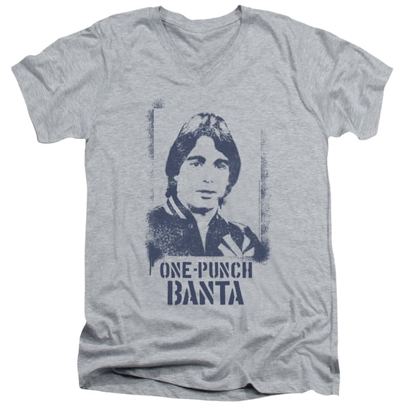 Taxi - One Punch Banta - Slim Fit V Neck Shirt - Medium