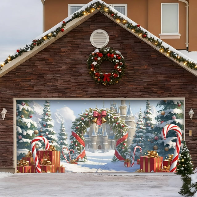 SIfdSeng Get it Fast Large Garage Door Banner Outdoor for Holiday Season Front Porch Yard Festive Party Welcome Sign