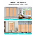 thumbnail image 6 of Window Privacy Film Orange Plaid Stained Glass Window Film Decorative Sun Block Window Cover Gradient Geometric Buffalo White Checkered Window Clings Static Adhesive Sticker for Bathroom 29.5"x118", 6 of 7