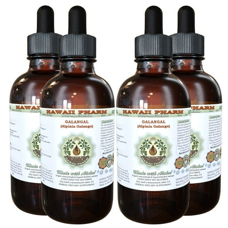 product image of Galangal (Alpinia Galanga) Glycerite, Organic Dried Root Alcohol-Free Liquid Extract, Hong Dou Kou, Glycerite Herbal Supplement 4x4 oz
