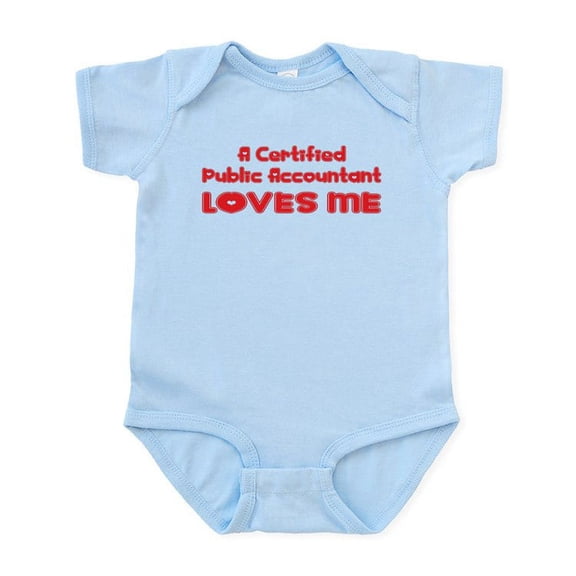 CafePress - A Certified Public Accountant Loves Me Infant Body - Baby Light Bodysuit, Size Newborn - 24 Months