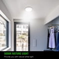 thumbnail image 6 of LED Motion Sensor Flush Mount Ceiling Lighting Fixture, 6.5 inch 120V LED Closet Motion Sensor Light, 3000K Round Lighting Fixture for Stairs Closet Rooms Porches Basements Hallways Pantries, 6 of 8