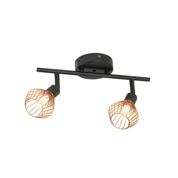 Yuarrent Lámpara de Techo LED Foco de Techo Retro Industrial Jaulas Metálicas 2 Bombillas G9 Iluminación y accesorios Blanco cálido Yuarrent HA025335-02