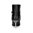 thumbnail image 2 of Unique Bargains Women's Pointed Toe Transparent Stiletto Clear Heels Ankle Boots, 2 of 7