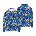 thumbnail image 6 of Bingfone Sharks Skateboarding With Palm Men's Drawstring Hoodie Long Sleeve Pocket Sweatshirts-X-Large, 6 of 6