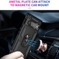 thumbnail image 4 of Designed for Google Pixel 6a Case, Military Grade Protective Phone Case Cover with Enhanced Metal Ring Kickstand [Support Magnet Car Mount] Compatible with Google Pixel 6a, Black, 4 of 8