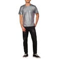 thumbnail image 2 of INSPIRE CHIC Metallic T-Shirt for Men's Round Neck Short Sleeves Sparkle Glitter Tee S Silver, 2 of 6