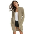 thumbnail image 5 of Women's Open Front Cardigan Long Soft Knitted Sweater Solid Color, 5 of 7