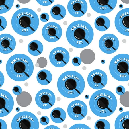 Skillin' It Killing Skillet Cooking Funny Humor Premium Gift Wrap Wrapping Paper Roll