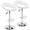 Pearl White, variant on CQAOE Adjustable Swivel Bar Stools, Modern PU Leather Hollow Back Counter Height Bar Chairs with Airlift, Comfortable Cute Kitchen Dining Pub Cafe Stools, Set of 2 (Black, Black Base)