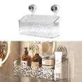 thumbnail image 4 of Geetinfly Acrylic Transparent Shower Storage, Suction Cup Bathroom Storage Shelf, Bottom Drainage System, No Drilling Required, Wall Mounted Storage For Bathroom, 4 of 6