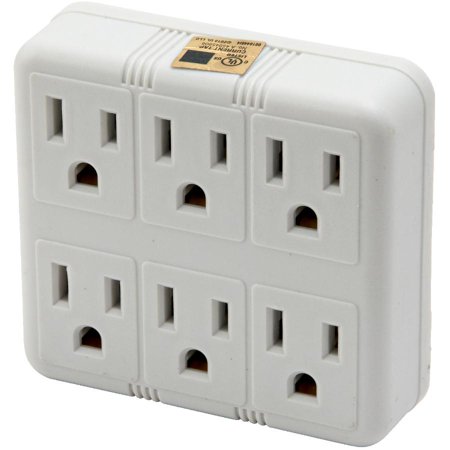 3 Wire 6 Outlet White Wall Tap - Walmart.ca