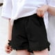thumbnail image 5 of 2 uds. Pantalones cortos ligeros para niñas, pantalones cortos informales holgados de moda, pantalones cortos cómodos con cintura elástica, 5 of 5