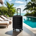 thumbnail image 3 of DUKAP RAV 20" Hardside Luggage with Spinner Wheels, Handle and Trolley, Black, 3 of 7