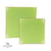 Lime • Gold Square Plastic Plates | 10 Pack