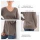 thumbnail image 1 of Suéter De Punto Informal Para Mujer, Suéter De Punto, Suéter Con Puños Acanalados, Cuello En V Con Abertura Lateral Cómoda Para La Escuela Para La Calle Para Dama ANGGREK Otros, 1 of 7