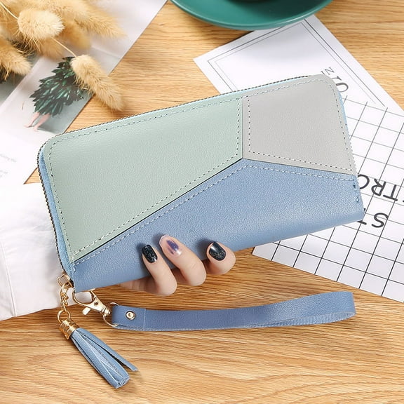 Fashion Zipper Wallets Women's Long Purses Handbags Coin Purse Cards Holder PU Leather Billfold Wallet