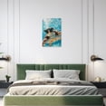 thumbnail image 4 of ZHONGYUTONG Turtle Wall Art for Bathroom Ocean Animal Canvas Sea Theme Pictures Coastal Beach Painting for Toilet Decor Framed (12.00" x 18.00"), 4 of 5