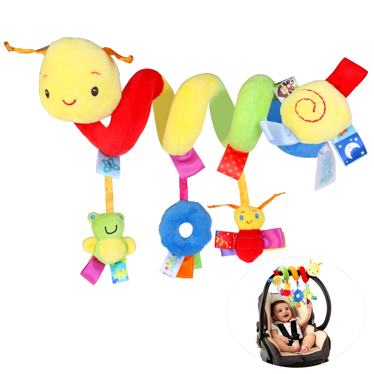 Baby Kids Crib Cot Pram Hanging Rattles Spiral Stroller Car Seat Toy IT 