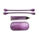 thumbnail image 2 of Juego de 3 piezas de bolsos de cuero de PU para tejer y hacer ganchillo, juego de costura para bolsos de cuero artesanales con Violeta, 2 of 9