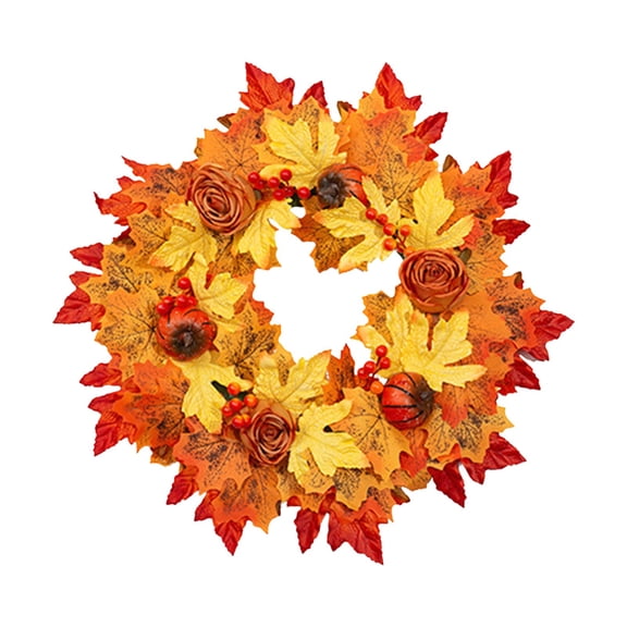 Fall Decorations for Home, Fall Autumn Halloween Wreaths for Front Door, 21.26 Inch Fall Harvest Wreath for Front Door Outside, Autumn Wreaths for Indoor Outdoor Home Porch Fall Decor