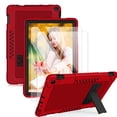 thumbnail image 1 of Mignova pour Fire HD 10 Case, Heavy-Duty Drop-Proof Shock-Resistant Rugged Protective Case (avec Support) pour All-New Amazon Fire HD 10 & Fire HD 10 Plus (11e Génération, Version 2021) (Rouge/noir + 2 Pack), 1 of 6
