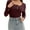 wine red, variant on Women's Shirts Long Sleeve Casual Fall Top Button Ribbed Knit Basic Blouses