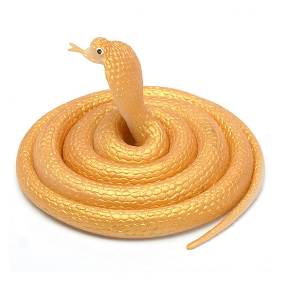80cm Realistic Appearance 3D Eyes Fake Snake Tricky Funny Spoof Artificial Snake Toy Halloween Gift