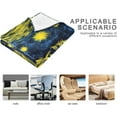 thumbnail image 3 of Starry Night Sasquatch Fleece Blanket, Super Soft Cozy Throw Blanket Lightweight, Fuzzy Comfy, Flannel, Fit for Couch, Sofa, Bed, Dorm, 3 of 5