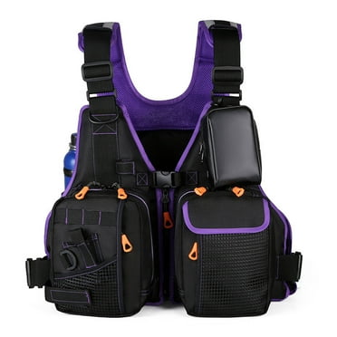 Fly Fishing Vest Pack with Multi Pockets Fishing Vest Jacket for Camping Hiking Fishing Outdoor Water Sports Equipment Safety Jacket
